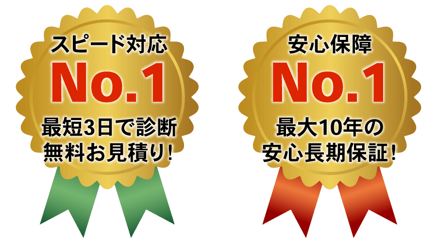 スピード対応No.1/安心保障No.1